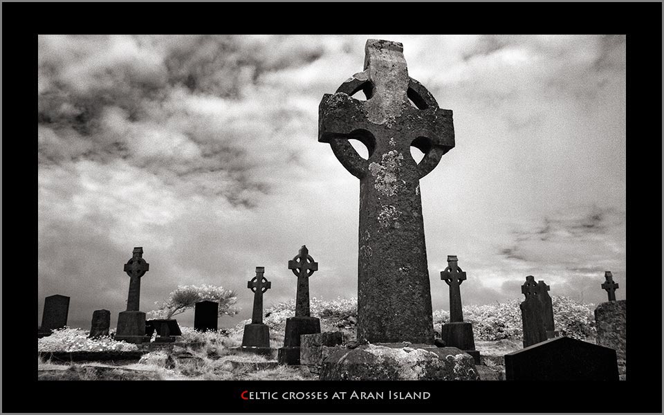 Celtic crosses Aran Island